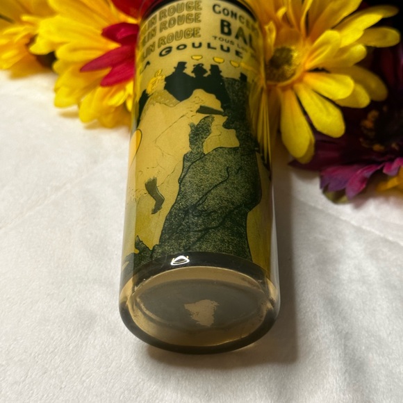 Vintage Toulouse-Lautrec “Moulin Rouge”La Goulue Rubber Coated Highball Glass - Picture 7 of 12